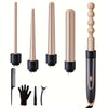 Hair Curling Wand 5in 1 Hair Curlers Iron Set 1.25inch with 5 Ceramic Interchangeable Barrel for Long Short Hair Styling Tool 1inch Hairs Crimper for Women Gifts Birthday Christmas New Year Festival Hairstylist Essentials Sty
