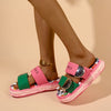 Women's Trendy Platform Sandals, Fashion Open Toe Summer Shoes, Comfortable Double Strap Sandals