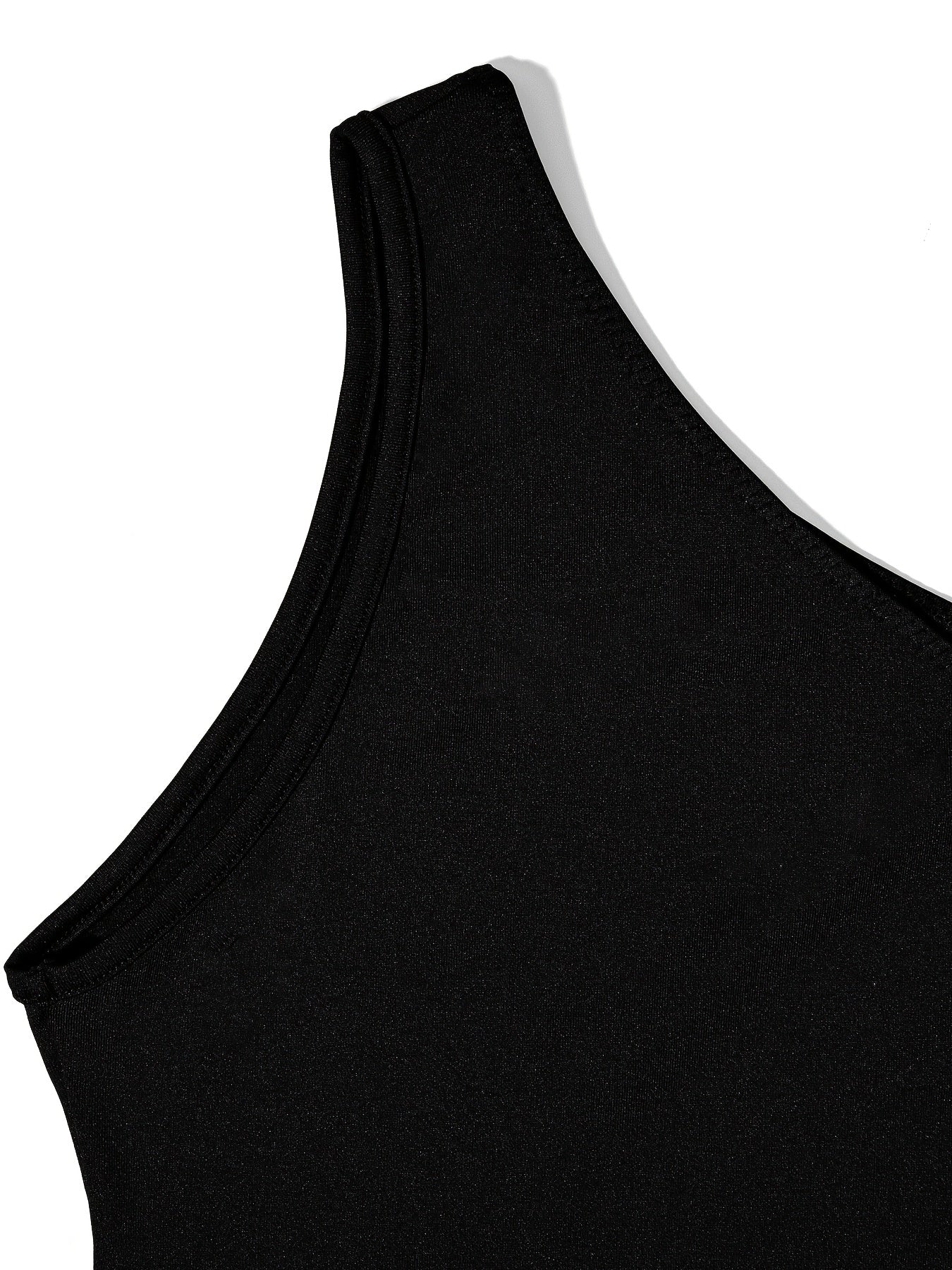 Sexy One-Shoulder Tie-Up Romper with Cut-Out Detail - Stretchy Polyester Blend, Sleeveless Bodycon Jumpsuit for Women, Perfect for Evening Outings