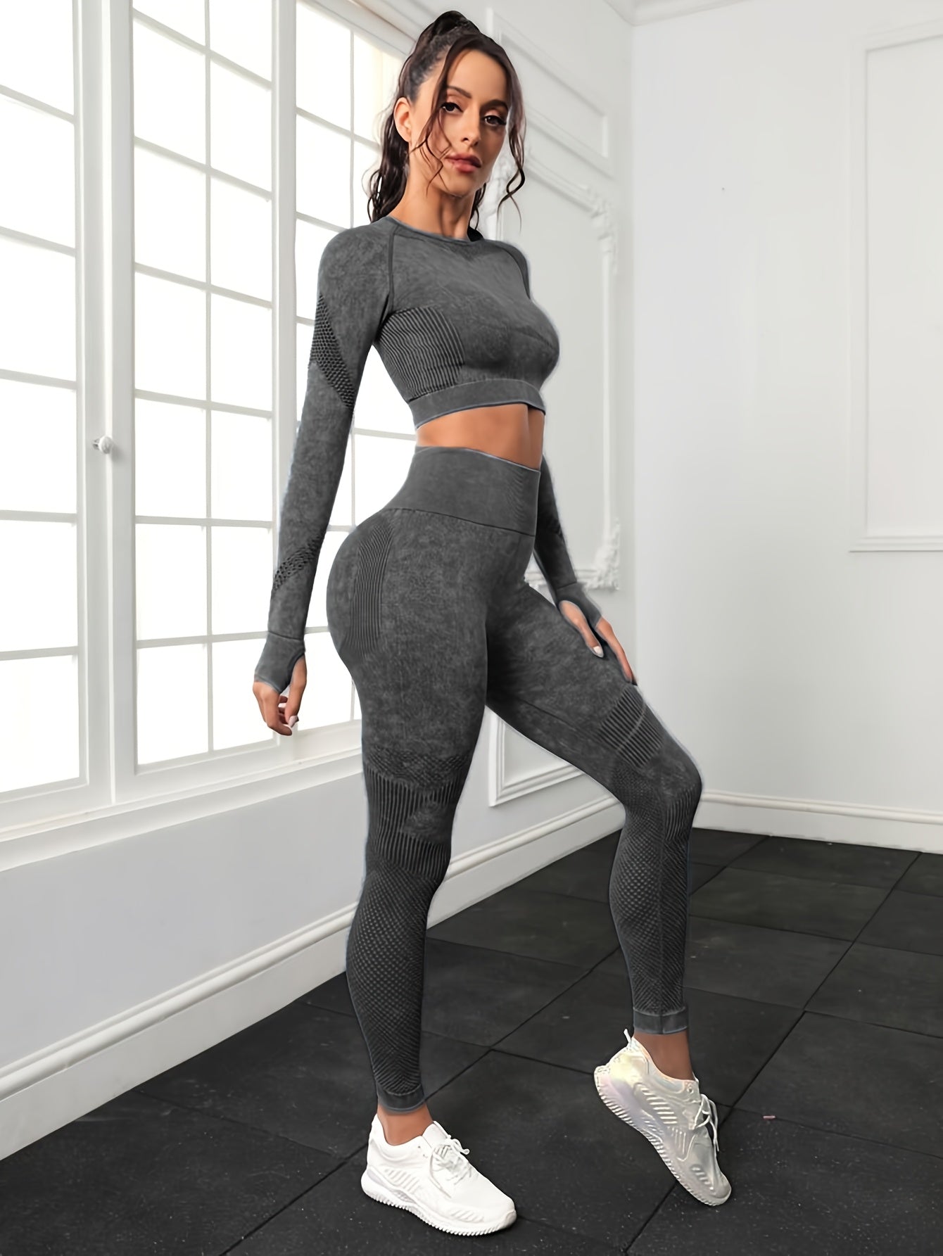 6pcs Yoga Legging Seamless Workout High Waist Butt Liftings Athletic Leggings, High Waisted Leggings for Women - Soft Athletic Tummy Control Pants for Running Cycling Yoga Workout