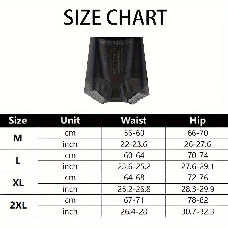 [High-Waisted Shapewear] Seamless High-Waisted 1 Pair of Women's Elastic Tummy Control Underwear, Shapewear Briefs for a Flat Belly, Ideal for Postpartum Use in Summer