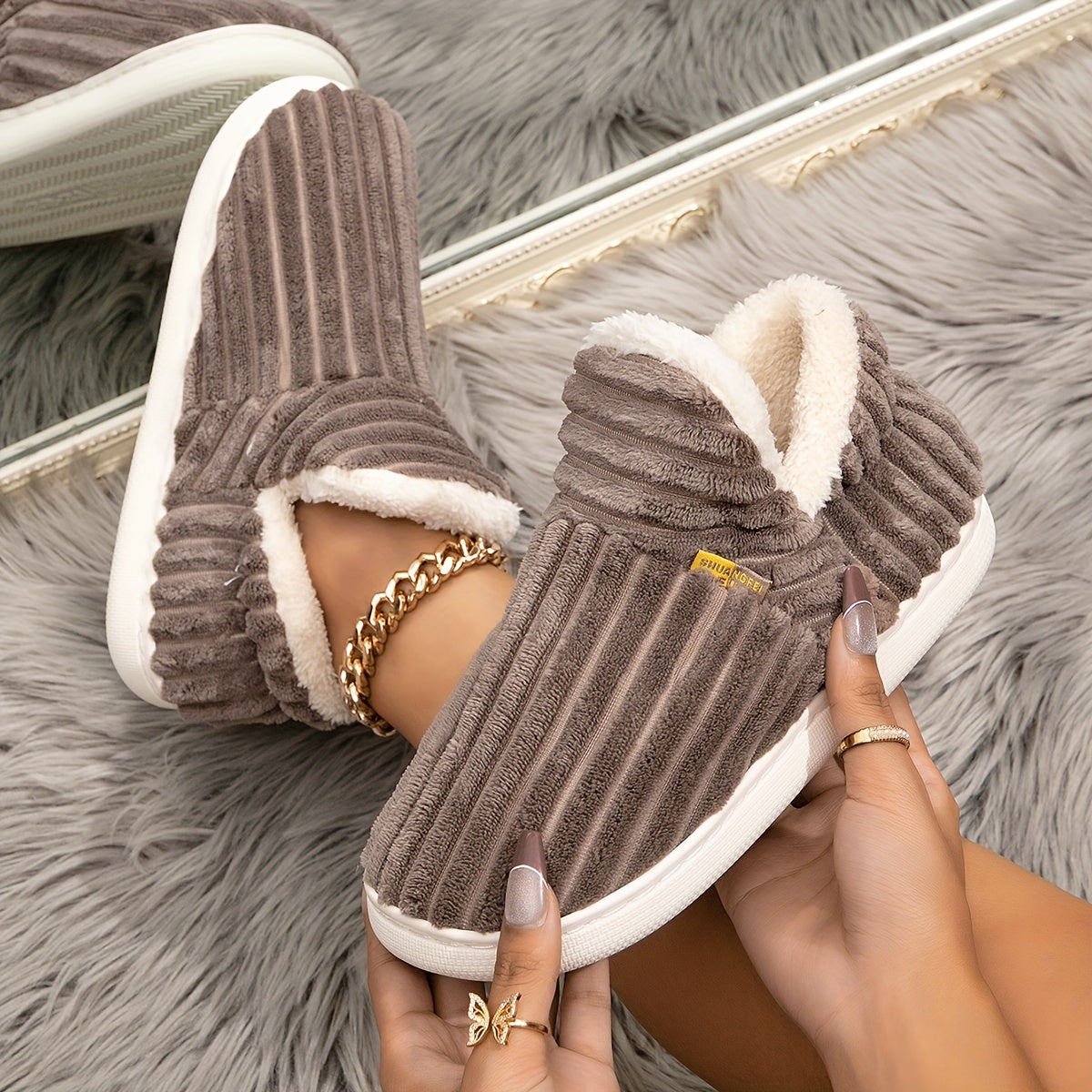CozyWalk Warm Shoes - Soft, Lightweight, Anti-Slip, Glutinous Rice Bar-Shaped Design for Comfortable Winter Wear - Perfect for Indoor and Outdoor Activities