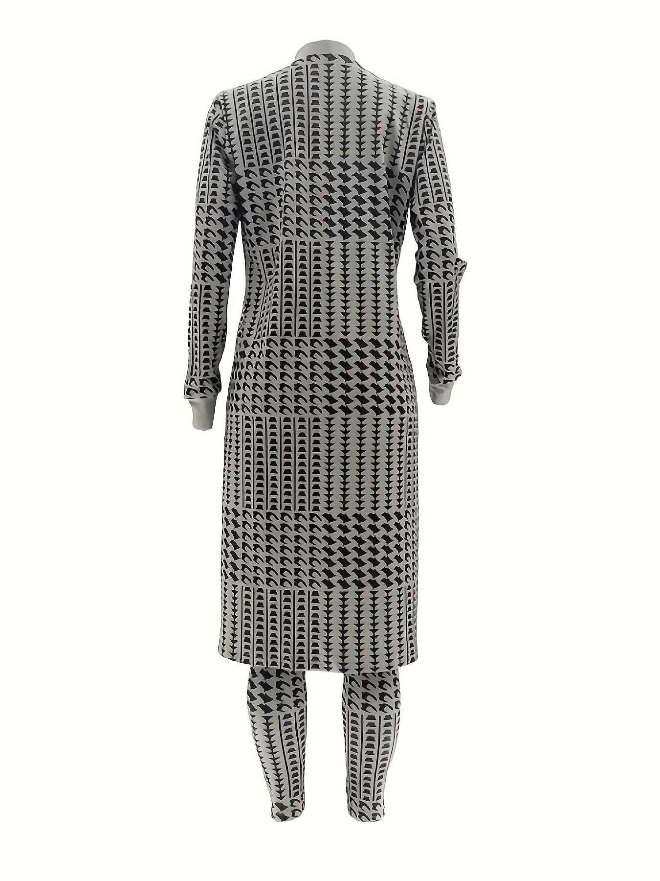 Three-Piece Set with All-Over Print, Featuring a Cropped Tank Top, Fitted Pants, And a Long-Sleeve Cardigan, Women'S Clothing, Sleepwear.