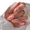 Girl's Corrugated Almond Nail Flashing Glitter Wearing Nail