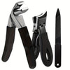[Heavy Duty] Angled Heavy Duty Toe Nail Clippers With Catcher | 3pcs | Sharp Stainless Steel | Mess Free Large Fingernail Clippers With Wide Opening | For Thick Nails For Seniors Men Women