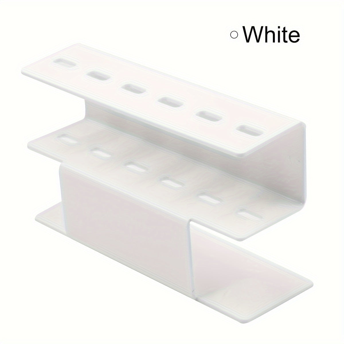 1pc Professional Eyelash Extension Tool Organizer, 6-Slot Acrylic Storage Holder for Eyelash Tweezers, Hypoallergenic Makeup Beauty Instrument Stand, No Power Required