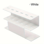1pc Professional Eyelash Extension Tool Organizer, 6-Slot Acrylic Storage Holder for Eyelash Tweezers, Hypoallergenic Makeup Beauty Instrument Stand, No Power Required