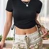 Women'S Side Drawstring Top