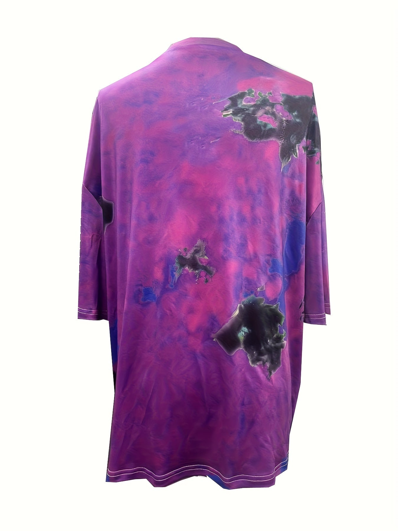 Figure & Sun Print Tie Dye T-Shirt, Casual Short Sleeve T-Shirt For Spring & Summer, Women's Clothing