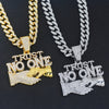 Shiny Character Pendant With Ice Cuban Chain Miami Necklace Men And Women Hip-hop Pendant Necklace Jewelry Gift