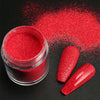 1 Bottle Crimson Nail Art Glitter Powder – Sparkling Red Sugar Effect for Winter Manicures, No-Scent, Triangular Shape, Perfect for Nail Charms and Gems, Glitter Nail Finish | Vibrant Nail Art | Fine Nail Powder