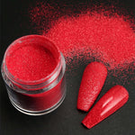 1 Bottle Crimson Nail Art Glitter Powder – Sparkling Red Sugar Effect for Winter Manicures, No-Scent, Triangular Shape, Perfect for Nail Charms and Gems, Glitter Nail Finish | Vibrant Nail Art | Fine Nail Powder