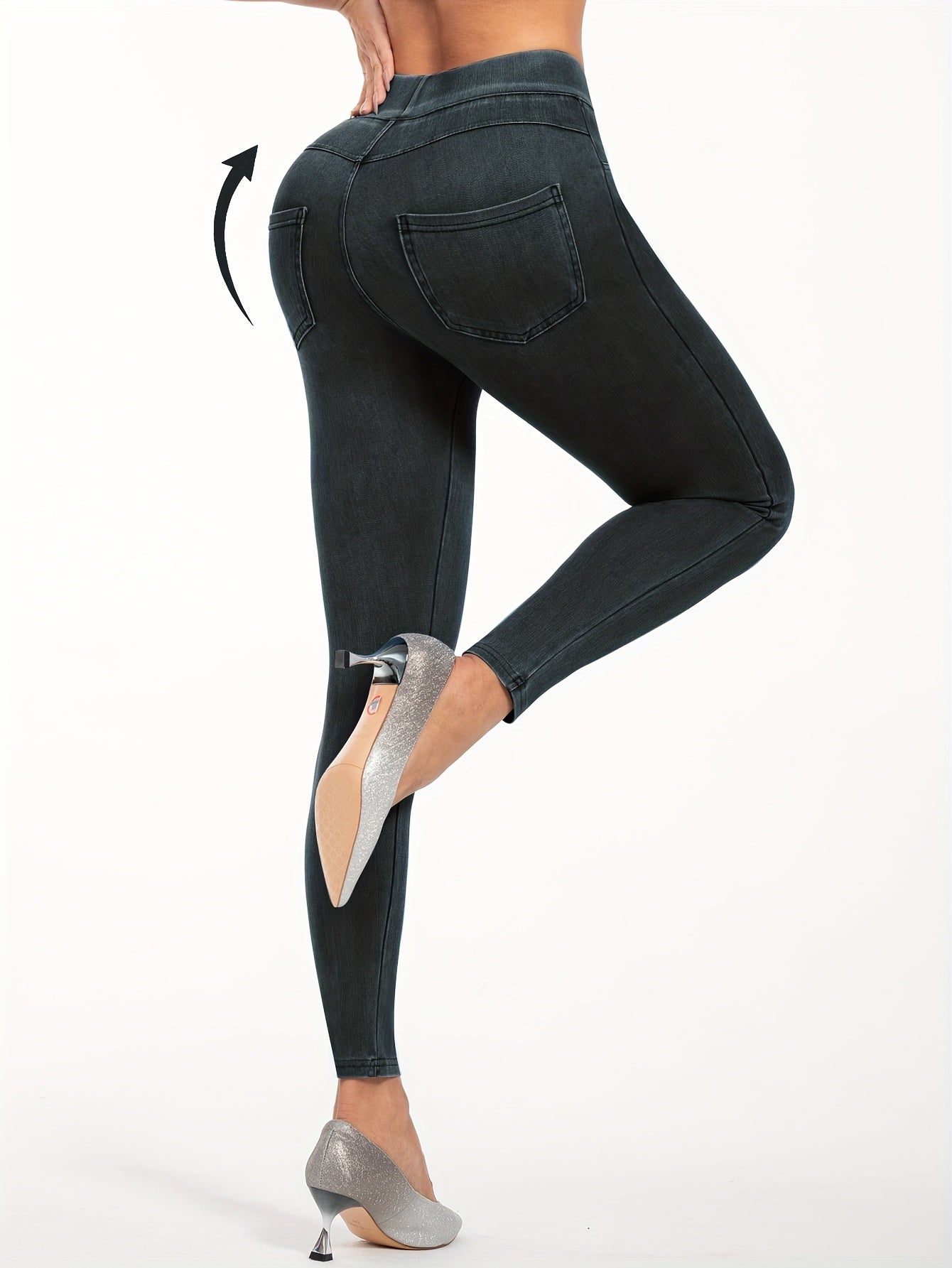 New Stylish Versatile Mid-Thin Jeans, Stretchy Slim-Fit Casual Women'S Denim Pants with Pockets.