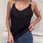 Feminine Knitted Tank Top - Soft & Breathable, Sleeveless Casual Style - Versatile Wardrobe Essential for All Seasons - Womens Clothing
