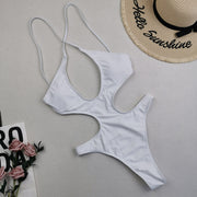 One Piece Swimwear Solid Backless Personality Conservative