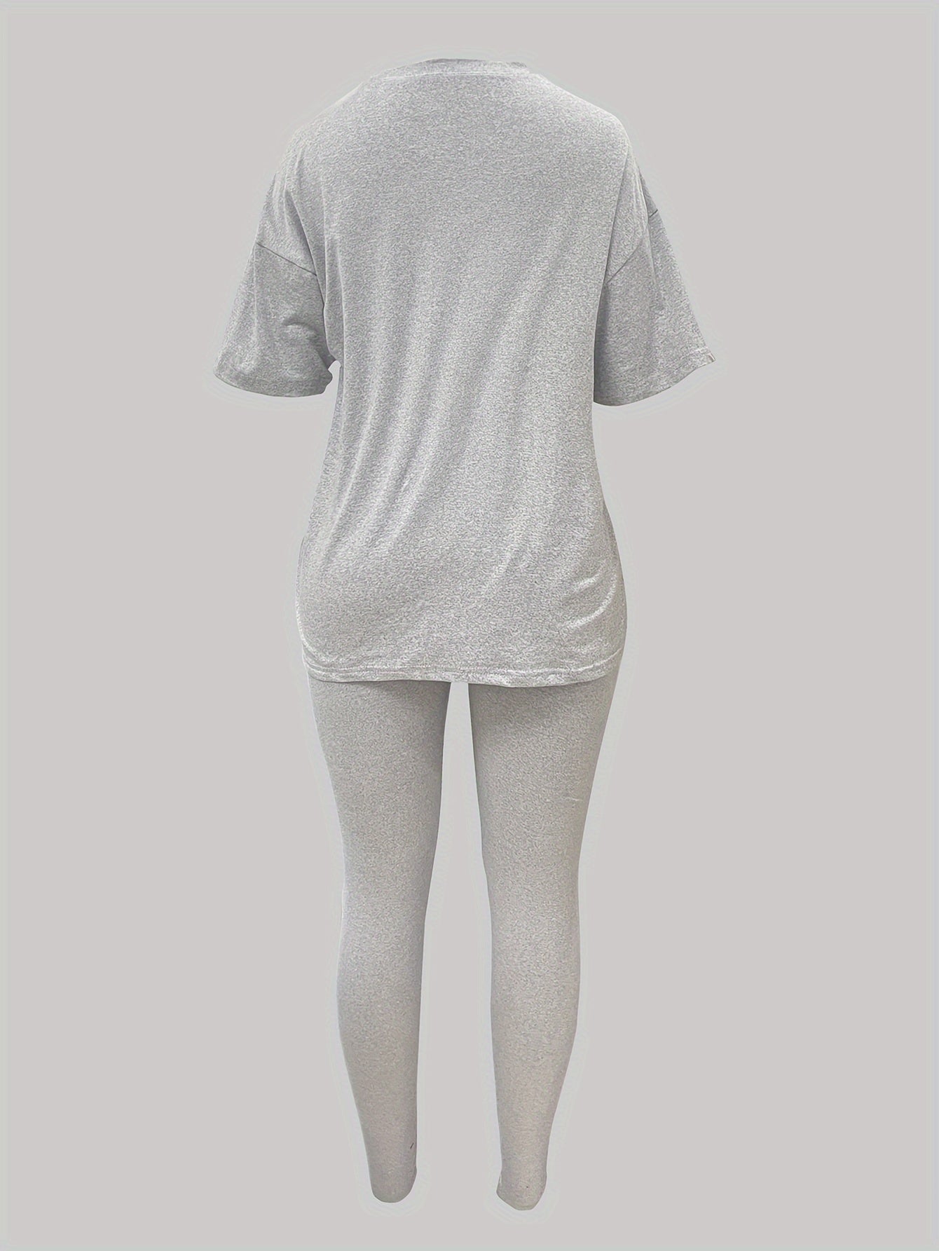 Targeted Hot-Selling Print Women's T-shirt + Long Pants Two-Piece Set
