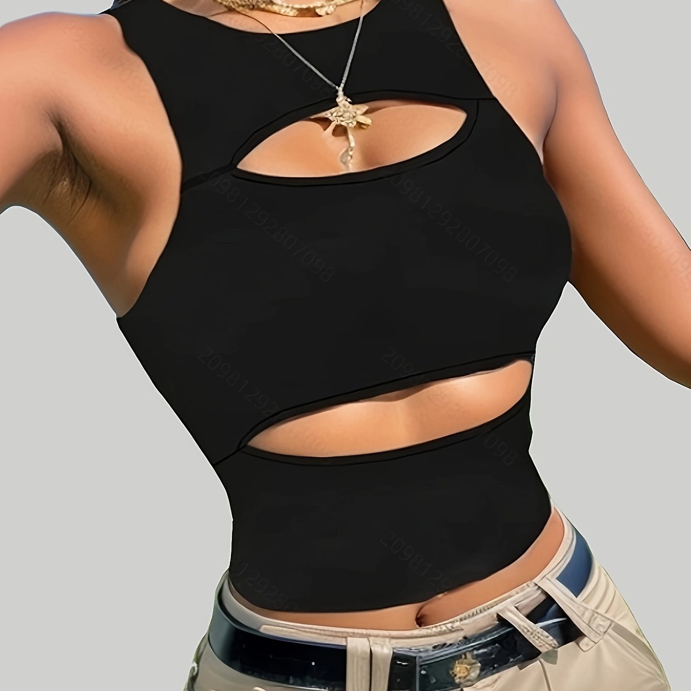 2024 New Stylish Spring And Summer Hollow-Out Fashion T-Shirt for Women