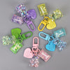 Chic Acrylic Bear & Heart Keychain Set with Ring - Candy-Themed Bag Charms, Perfect for Women's Fashion, Student Backpacks & Christmas Decor
