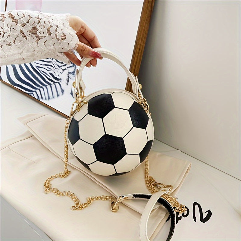 3 Hot-Selling Colors Available Ins Super Trendy Football Basketball Bag New Versatile Single-Shoulder Crossbody Korean Style Small Round Bag Women's Bag