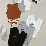 3pcs Set of Different Styles of Vest and Pants