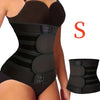 One Adjustable Size Waist Cincher Belt Black Buckle Double Waistband Shapewear