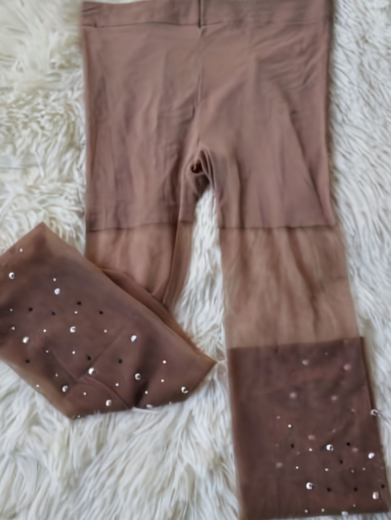 1 Pair Women'S Sparkling Rhinestone Sheer Pantyhose - Sexy Transparent Stockings, Polyester Blend, Solid Color, All-Season Hosiery for Adults
