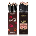 24pcs SHCOETY Matte Lip Pencil Set, Velvet Non-Stick Cup Lip Liner Duplicates, Mixed Color System, Long-Lasting Lipstick Contour Kit