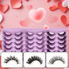 24 Pairs Of Eyelashes 3 Different Types Natural False Eyelashes Faux Mink Eyelashes Fluffy False Eyelashes Volume False Eyelashes Cat Eye Look Dramatic Eyelashes Strip Eyelash Kitty Valentine'S Day Girls Must Have Makeup