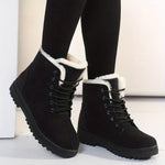 Women'S Plus Size Winter Boots - Warm Lined, Short, Round Toe, PU Sole, Warm & Stylish Outdoor Boots for Cold Weather, Winter Boots|Faux Fur Lined Boots|Sturdy Construction, Winter Boots