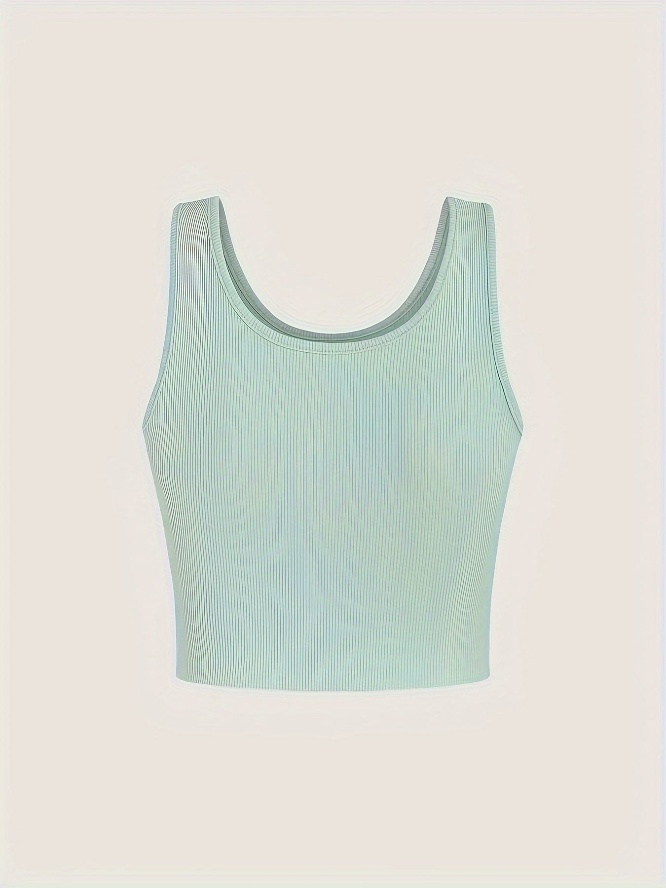 Y2K Sleeveless Crop Tank Top - Peach Print Crew Neck - Women's Spring & Summer Clothing