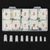 Acrylic Nail Tips Natural 500pcs French Artificial False Tip for Manicure Nails Art Salons and Home DIY