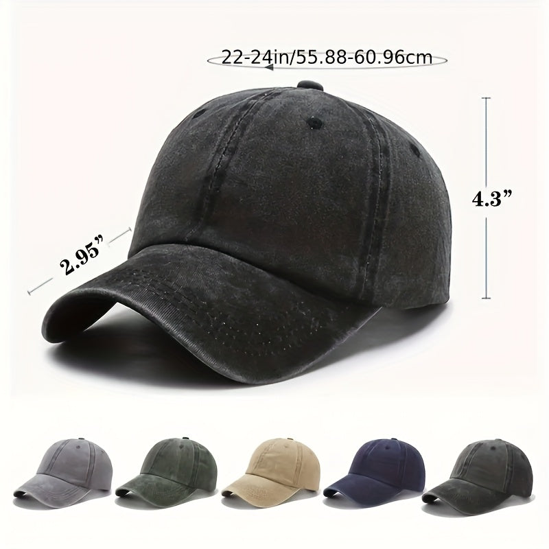 6pcs Vintage Distressed Adjustable Baseball Caps for Men & Women - Lightweight Polyester, Solid Colors (Beige, Dark Gray, Light Blue), Snapback, Casual Sports Hats, Patriotic Accessories | Snapbacks | Soft Texture Hat