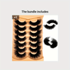 7 Pairs 3D Faux Mink Fake Eyelashes: Thick Long Dramatic Full Strip Lashes for Makeup