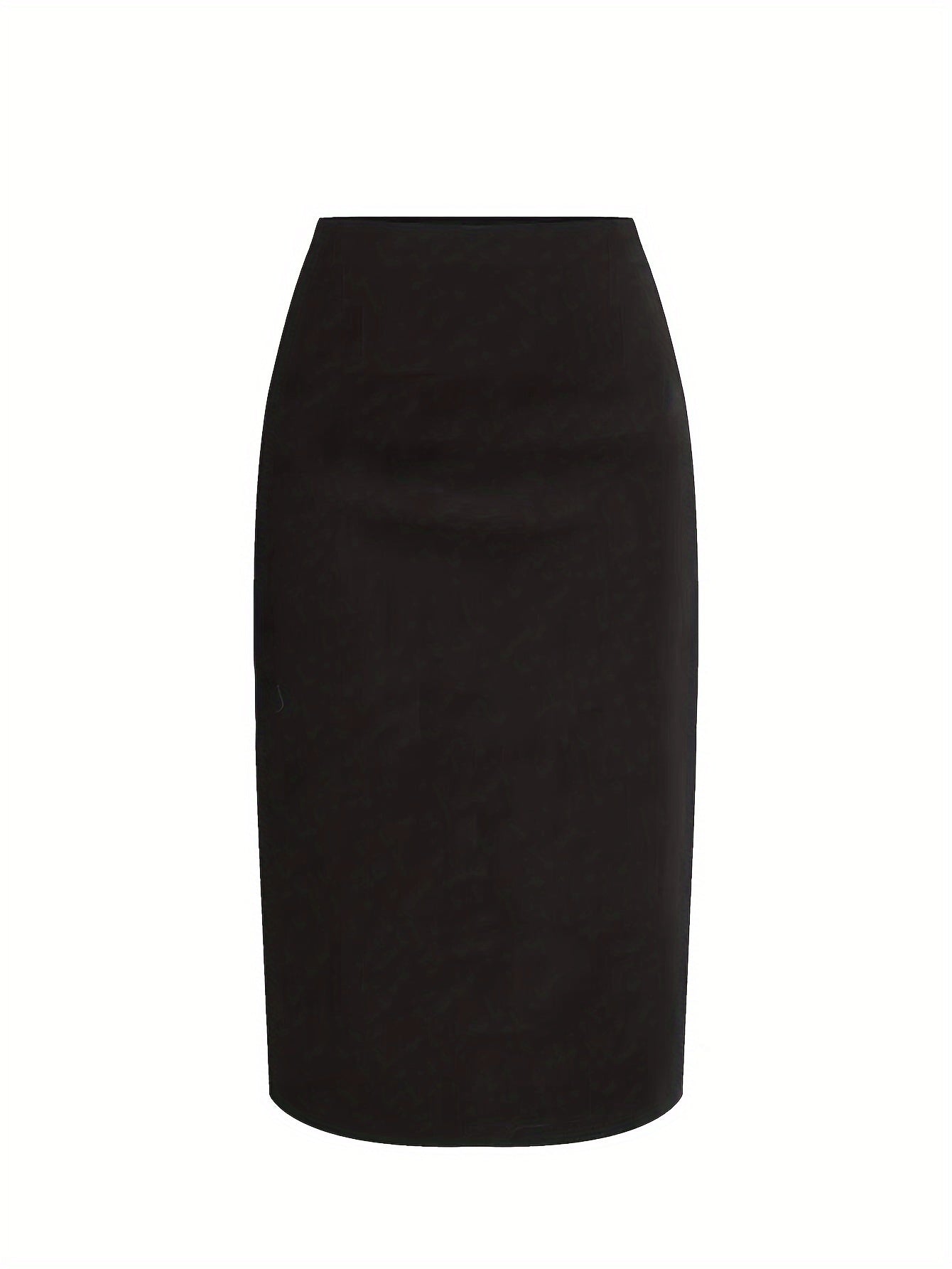 High Waist Back Split Pencil Skirt - Elegant Slim Fit Bodycon Skirt For Work & Office - Polyester - For Women - Suitable for Office & Business Occasions - Perfect Gift for Women