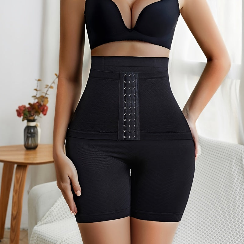 Elegant High-Waist Tummy Control Shapewear Shorts for Women - Seamless, Anti-Roll & Butt Lifting with Front Closure, Elegant Special Project Style