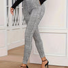 Chic Houndstooth Print Skinny Pants - Fashionable High Waist with Slant Pockets - Comfortable Casual Wear for Stylish Women