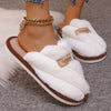 Cozy All-Season Non-Slip Striped Slip-on Slippers - Unisex Casual Fabric Upper/Inner EVA Sole Shoes - Hand Washable Comfort Indoor Floor Footwear