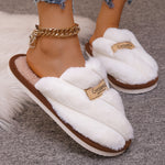 Cozy All-Season Non-Slip Striped Slip-on Slippers - Unisex Casual Fabric Upper/Inner EVA Sole Shoes - Hand Washable Comfort Indoor Floor Footwear