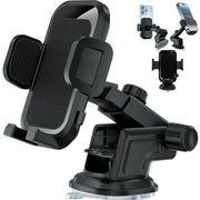 Car Dashboard Phone Holder - Adjustable Vertical And Horizontal, 360° Rotation, Waterproof ABS Material, Suitable for All Mobile Phones, Non-Slip Textured Grip, Hands-Free Driving Accessories