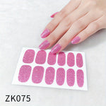 Glitter Nail Art Sticker Waterproof Full Stickers For Girls Women Sweet Cute DIY Nail Stickers Nail Accessories