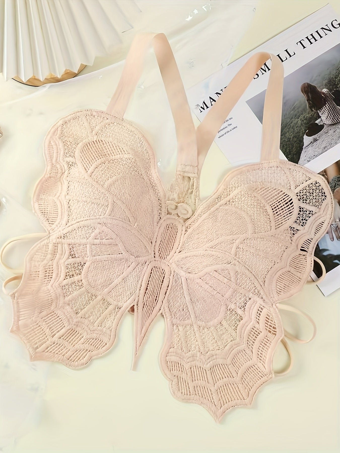 Chic Lace Cami Top with Bow Detail - V-Neck, Semi-Sheer Floral Print, Nylon Blend, Perfect for Casual Summer Wear