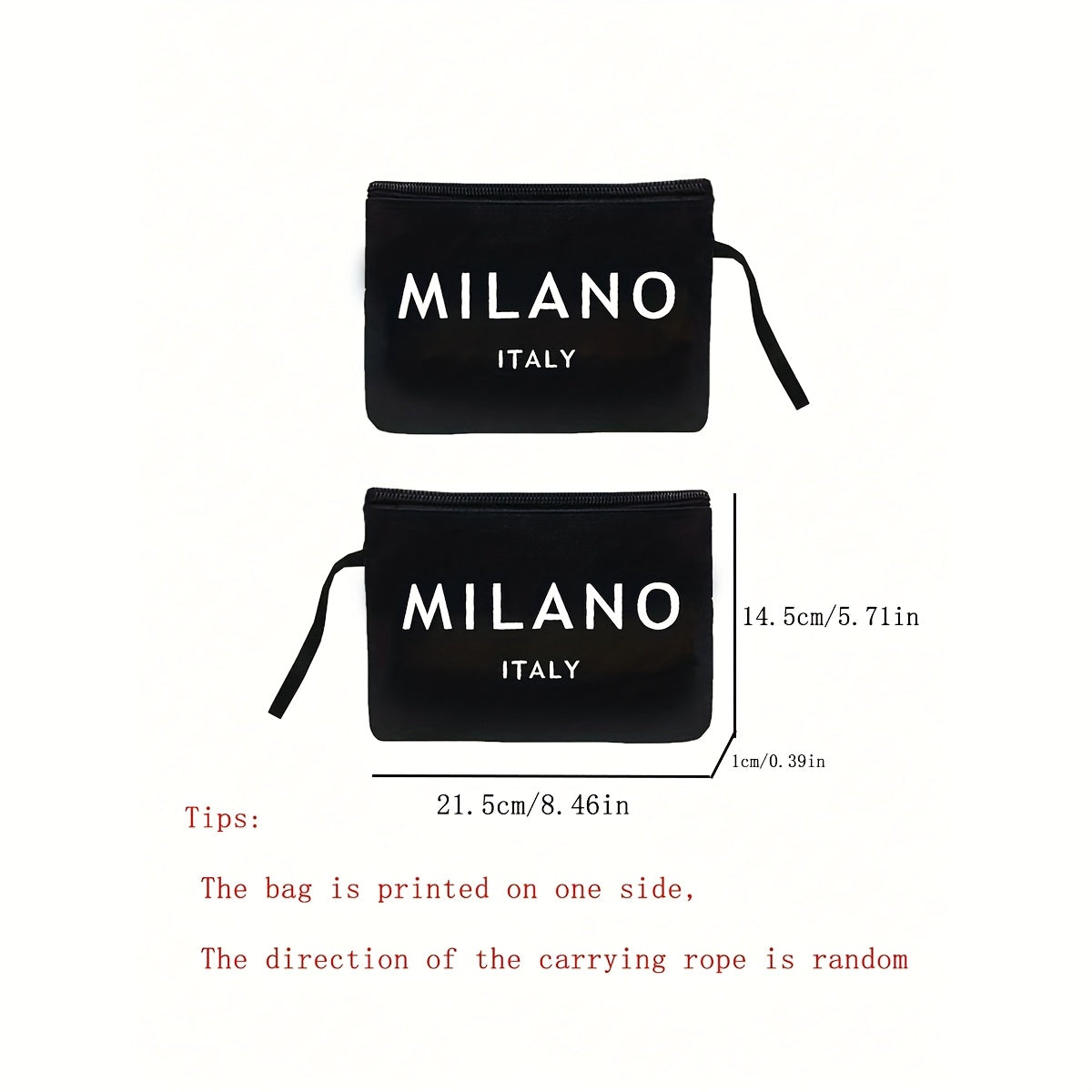 Milano Italy Black Tote Bag with "Milano Italy" Print - Durable Polyester, Perfect for Birthdays, Beaches, Holidays - Ideal Gift for Mothers, Teachers, Friends, and Students, Beach Tote Bag|Stylish Tote Bag|Durable