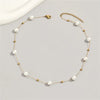 Random Number of Beads Faux Pearl Necklace - Elegant Simple Style Acrylic Jewelry for Daily Wear, Female Gift, Chains with Timeless Beauty and Versatility