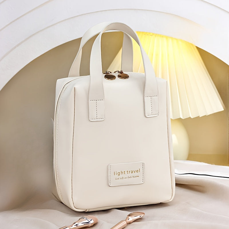 An exquisite and practical makeup bag, compact and high-end hand-held cosmetic storage bag, good-looking travel toiletry bag, essential for traveling
