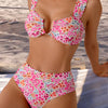 Sexy Floral Vacation Beach Bikini Set