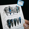 Three-dimensional Loica Luxury Dark Non-mainstream Style Hot Girl Nail Beauty Rhinestone Wear Armor