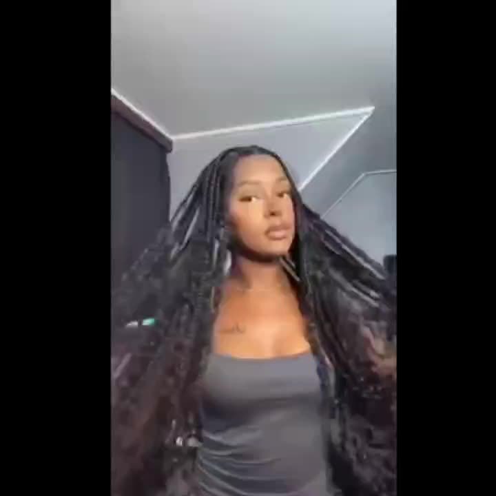 360 Lace Boho Knotless Box Braided Wig for Women - Full Double Lace with, Natural Black Synthetic Hair, Lightweight & Breathable, Perfect for Daily Wear, Parties, and Special Occasions, Versatile Hair Solution | Voluminous Br