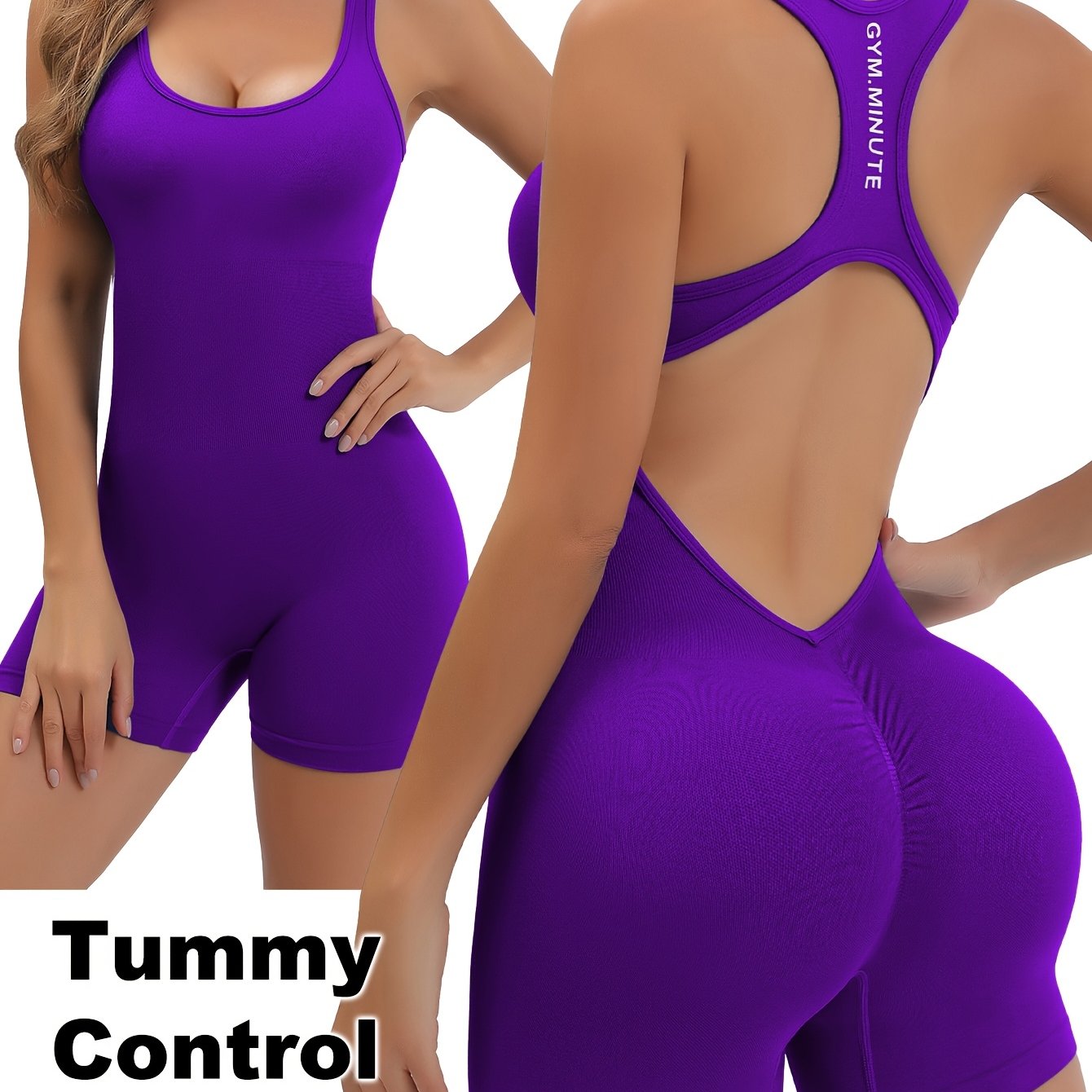 Women's High-Stretch Seamless Brown Jumpsuit Bodysuit - Soft, Breathable, 4-Way Stretch for Yoga, Tennis & Fitness - Quick-Dry, No Sheer Fabric, Machine Washable