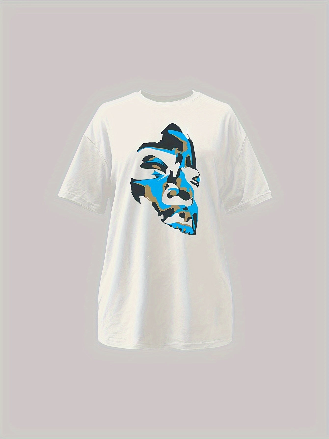 Graphic Print T-shirt, Short Sleeve Crew Neck Casual Top For Summer & Spring, Women's Clothing
