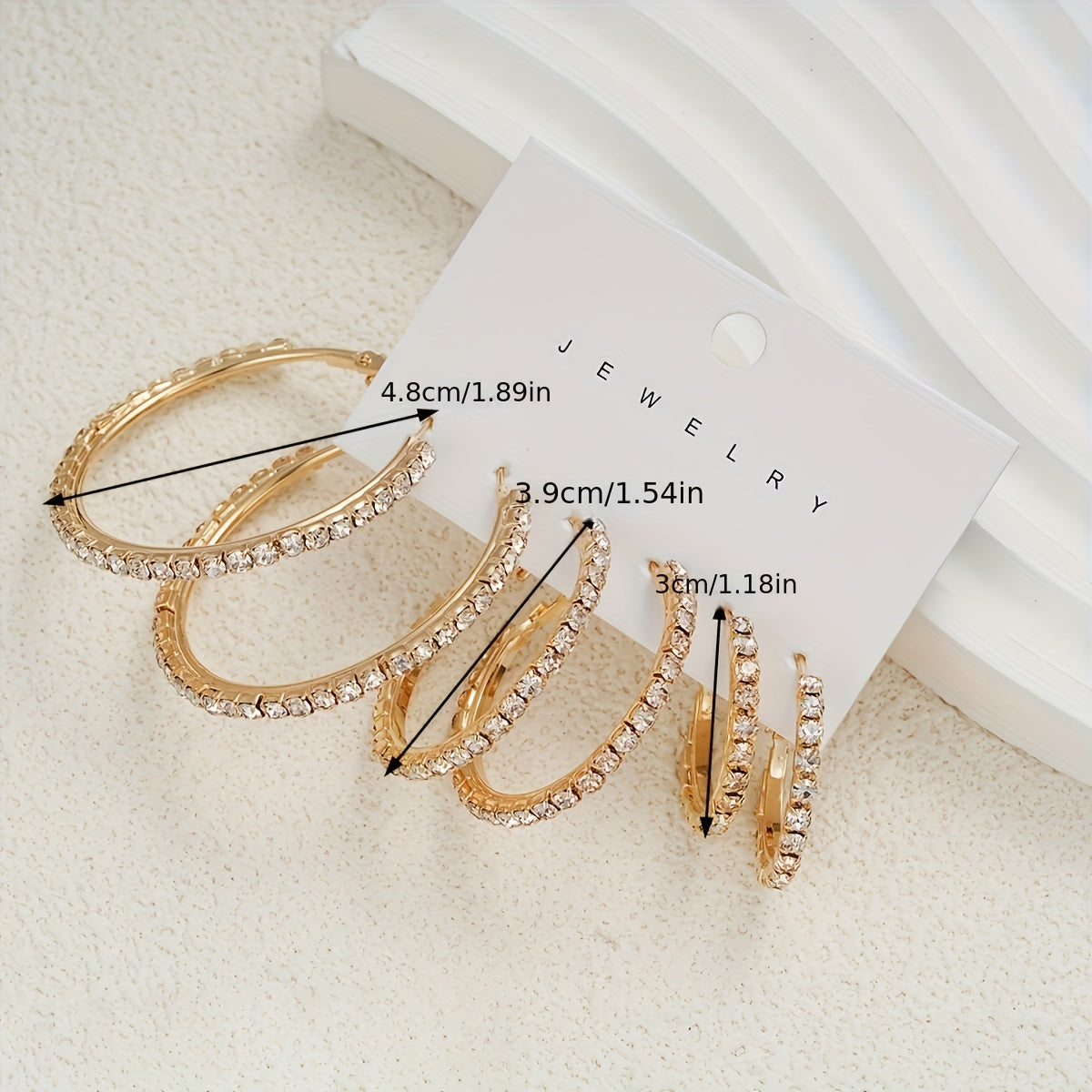 12pcs Women's Elegant & Sexy Hoop Earrings Set, Rhinestone Embellished, Alloy with Stainless Steel Post, Versatile for Daily Wear & Special Occasions, Perfect Valentine'S Day Gift - All Seasons Jewelry Collection